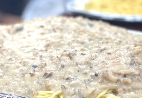 キノコのクリームパスタ